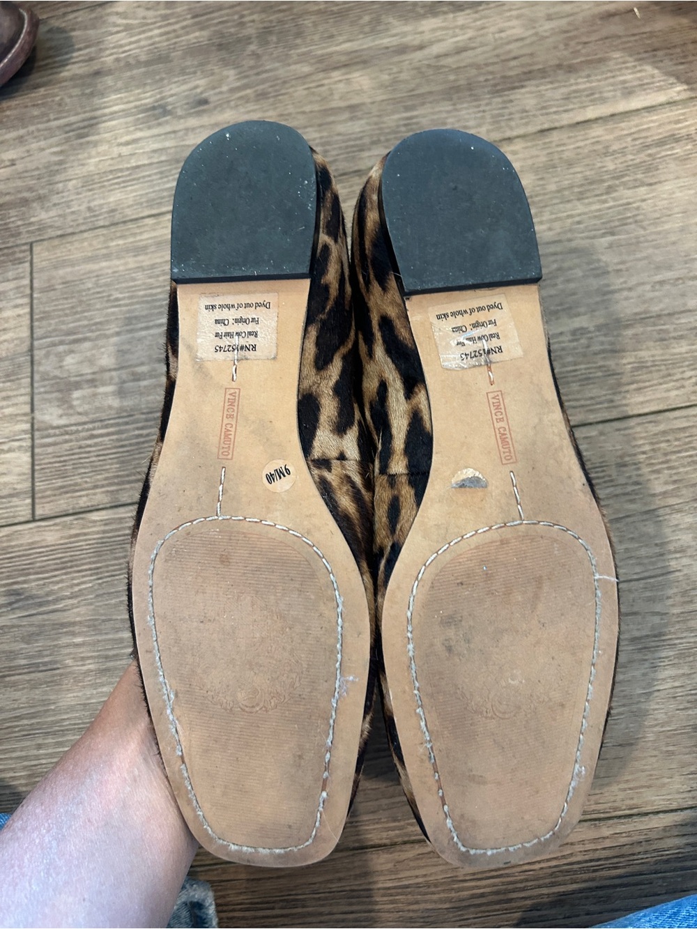 Vince Camuto Leopard Print Ballet Flats - Brown/Black - Picture 5 of 5